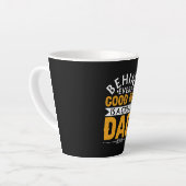 Vaderdag achter goed Kind is een geweldige vader Latte Mok (Linkerhoek)