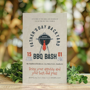 Vaderdag Achtertuin BBQ Bash Party Kaart
