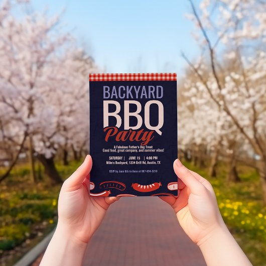 Vaderdag Achtertuin BBQ Party Kaart