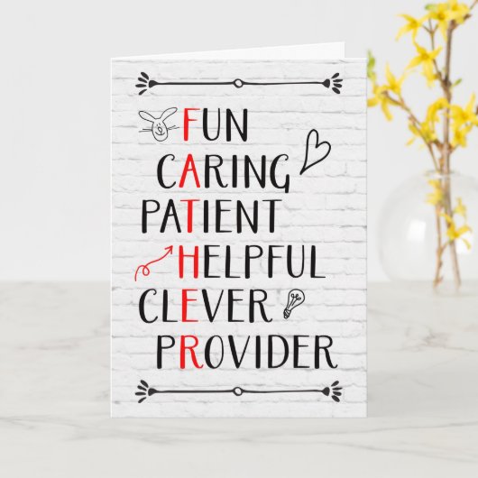 Vaderdag akroestische Kaart (Gele Bloem)