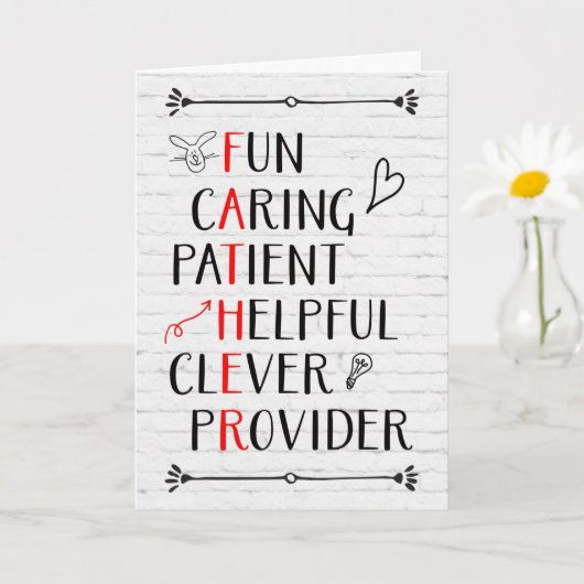 Vaderdag akroestische Kaart (Kleine Plant)