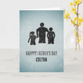 Vaderdag - Als een vader - Familie met zijn naam Kaart (Gele Bloem)