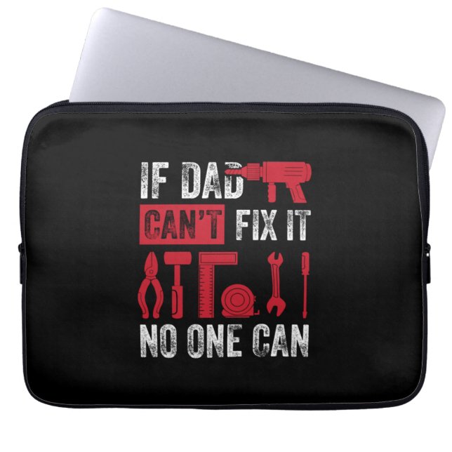 Vaderdag als pap niet kan herstellen laptop sleeve (Voorkant)