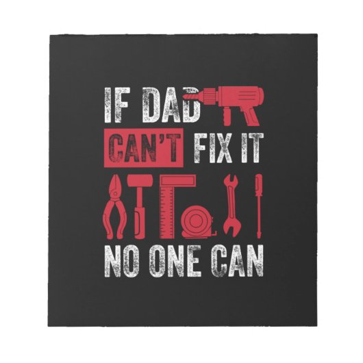 Vaderdag als pap niet kan herstellen notitieblok (Voorkant)
