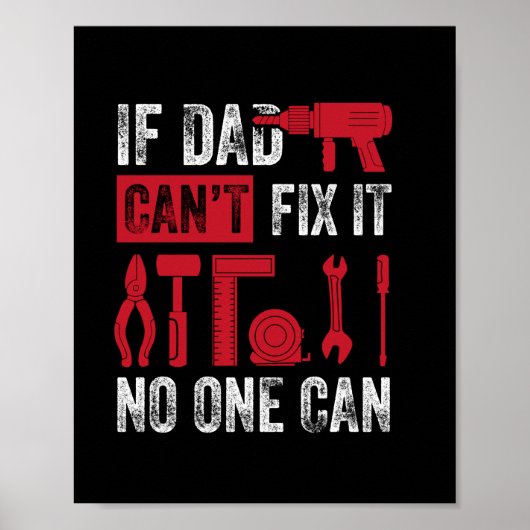 Vaderdag als pap niet kan herstellen poster (Voorkant)