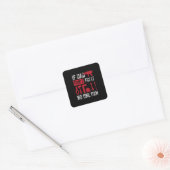 Vaderdag als pap niet kan herstellen vierkante sticker (Envelop)