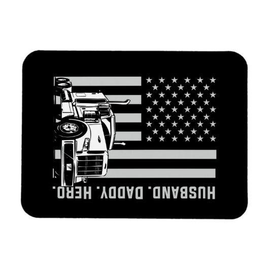 Vaderdag | Amerikaanse vlag van Trucker Dad Magneet (Horizontaal)