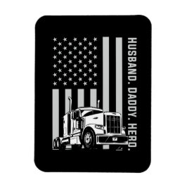 Vaderdag | Amerikaanse vlag van Trucker Dad Magneet