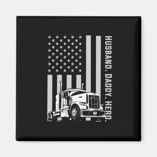 Vaderdag Amerikaanse vlag van Trucker Dad Magneet
