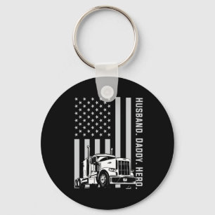Vaderdag   Amerikaanse vlag van Trucker Dad Sleutelhanger