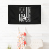 Vaderdag | Amerikaanse vlag van Trucker Dad Spandoek (Insitu)