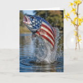 Vaderdag Amerikaanse Vlag Vis Kaart (Gele Bloem)