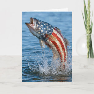 Vaderdag Amerikaanse Vlag Vis Kaart