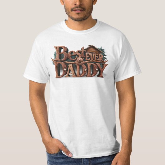 *~* Vaderdag AP86 BESTE OOIT DADDY Rustic T-shirt (Voorkant)