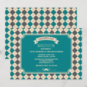 Vaderdag Argyle Invitation Kaart (Voorkant / Achterkant)