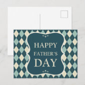 Vaderdag, Argyle Pattern Briefkaart (Voorkant / Achterkant)