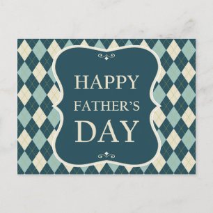 Vaderdag, Argyle Pattern Briefkaart