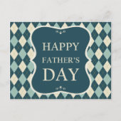 Vaderdag, Argyle Pattern Briefkaart (Voorkant)