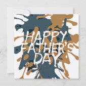 Vaderdag Artsy Abstract Feestdagenkaart (Voorkant)