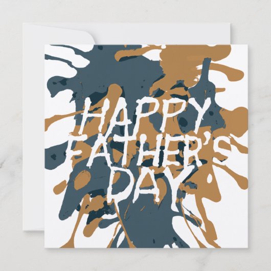 Vaderdag Artsy Abstract Feestdagenkaart (Voorkant)