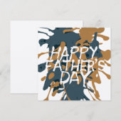 Vaderdag Artsy Abstract Feestdagenkaart (Voorkant / Achterkant)