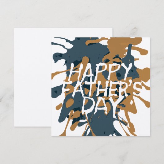 Vaderdag Artsy Abstract Feestdagenkaart (Voorkant / Achterkant)