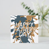 Vaderdag Artsy Abstract Feestdagenkaart (Staand voorkant)