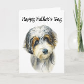 Vaderdag Aussiedoodle voor hondenpapa Kaart (Voorkant)