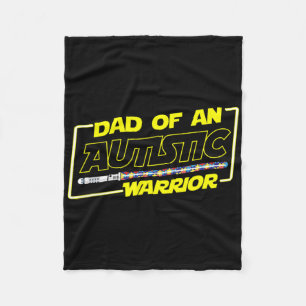 Vaderdag Autisme Warrior Awareness Vader Voor Mann Fleece Deken