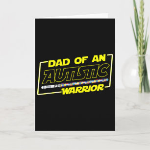 Vaderdag Autisme Warrior Awareness Vader Voor Mann Kaart