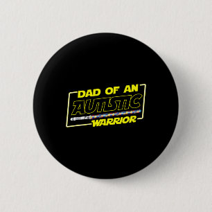 Vaderdag Autisme Warrior Bewustzijn Papa Voor Mann Ronde Button 5,7 Cm