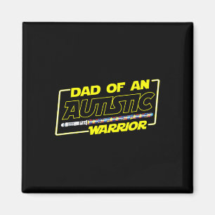 Vaderdag Autismestrijder Bewustzijn Papa Voor Mann Magneet
