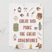 Vaderdag Avontuur Camping Quote Kaart (Voorkant)