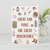 Vaderdag Avontuur Camping Quote Kaart (Staand voorkant)