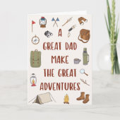 Vaderdag Avontuur Camping Quote Kaart (Voorkant)