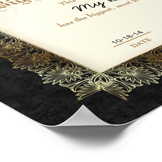 Vaderdag Award Beste vader Poster (Hoek)