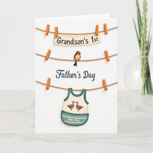 Vaderdag Babykleren Kaart (Voorkant)