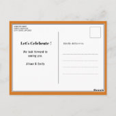 Vaderdag Backyard Oranje Ribbon BBQ Party Briefkaart (Achterkant)