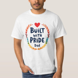 Vaderdag badge ontwerp "Built With Pride Dad" T-shirt