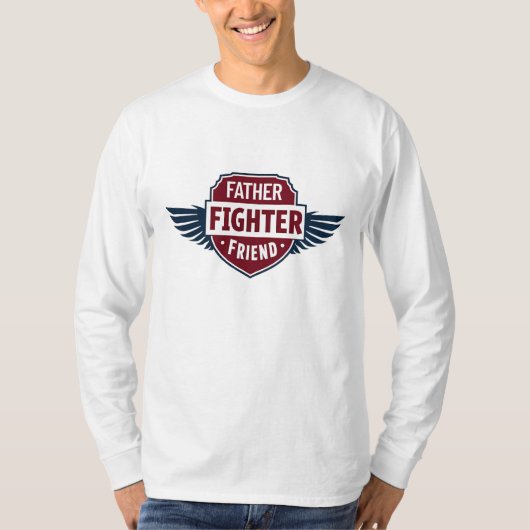 Vaderdag Badge Wing Fater vriend. T-shirt (Voorkant)