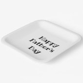 Vaderdag Barbecue Black White Paper Borden Papieren Bordje (Gebogen)