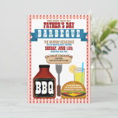Vaderdag Barbeque Feest Uitnodigingen (Staand voorkant)