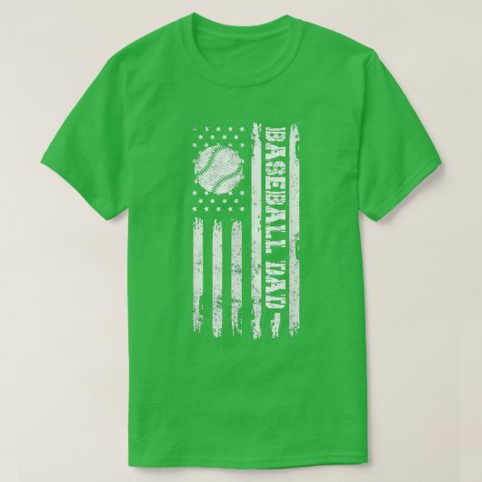 Vaderdag Baseball Papa geeft pap Mannen Kinder Bas T-shirt (Design voorkant)