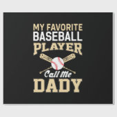 Vaderdag Baseball Player belt me pa Cadeaupapier (Vlak)