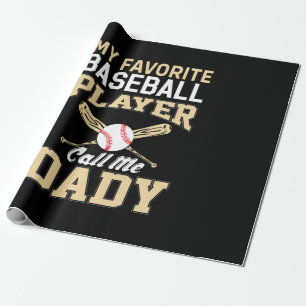 Vaderdag Baseball Player belt me pa Cadeaupapier