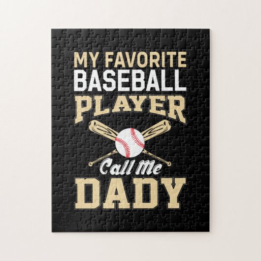 Vaderdag Baseball Player belt me pa Legpuzzel (Verticaal)