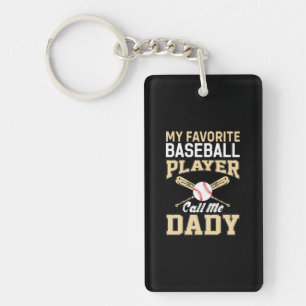 Vaderdag Baseball Player belt me pa Sleutelhanger