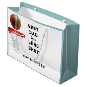 Vaderdag Basketball Pap Groot Cadeauzakje (Voorkant Gekanteld)