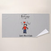 vaderdag Bath Towel. "Ik hou van mijn vader". Badhanddoek (Badhanddoek)