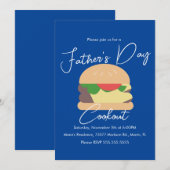 Vaderdag BBQ Burger Blauw Kaart (Voorkant / Achterkant)